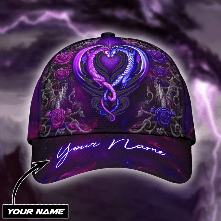 Custom Name Purple Galaxy Pattern Printing Baseball Cap Hat