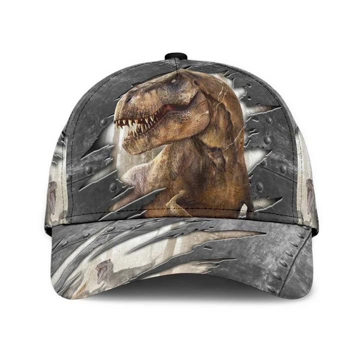Dinosaur With Hole Theme Printing Baseball Cap Hat