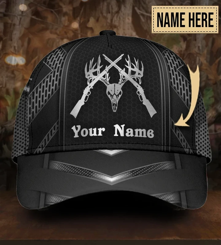 Animal Skull Hunting Printing Baseball Cap Hat Custom Name