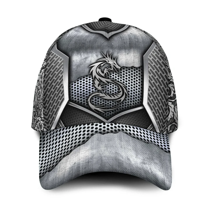 Silver Dragon Design Dots Texture Printing Baseball Cap Hat