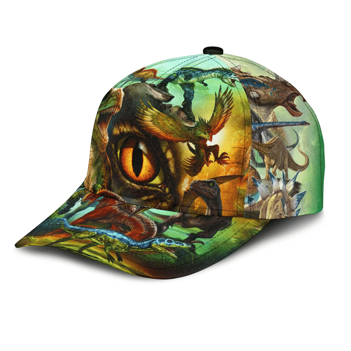 Love Dinosaur Rare Species Dragon Eye Themed Printing Baseball Cap Hat