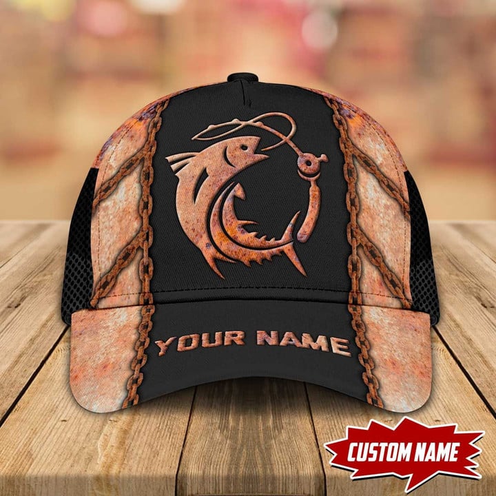 A Day Without Fishing Printing Baseball Cap Hat Custom Name