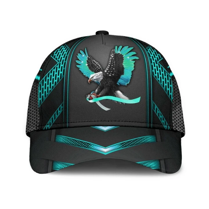 Ovarian Cancer And Flying Eagle Printing Baseball Cap Hat