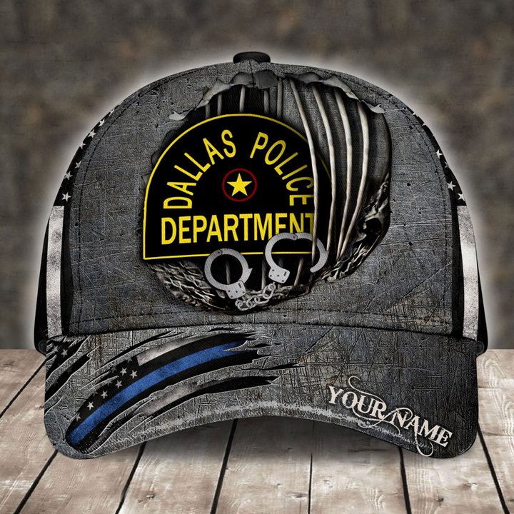 Wonderful Dallas Police Department Printing Baseball Cap Hat Custom Name