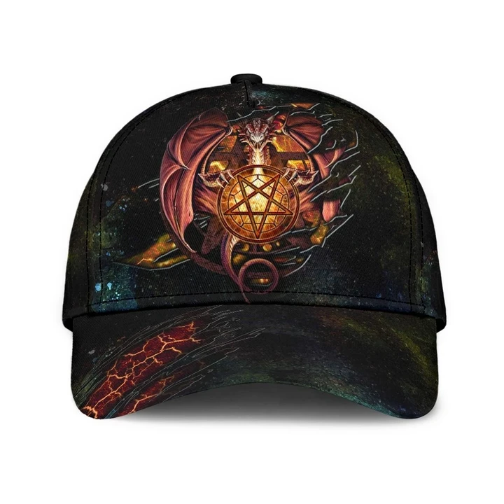 Dark Forest Dragon Fire Printing Baseball Cap Hat