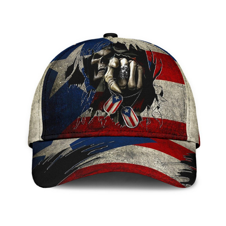 Skull Puerto Rico Printing Baseball Cap Hat