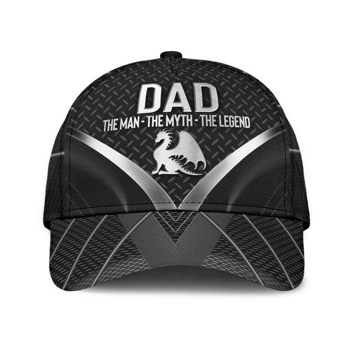 Dragon Dad Gift Idea The Myth The Legend Themed Design Printing Baseball Cap Hat
