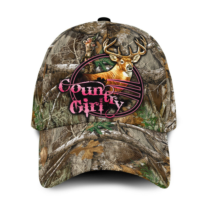 Deer Hunting Country Girl Design Printing Baseball Cap Hat