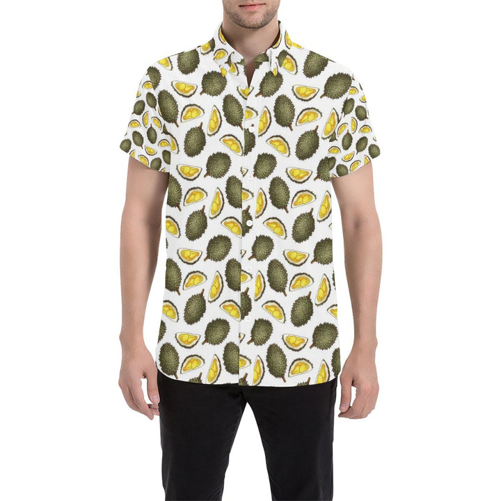 Durian Pattern Print Design Dr03 3d Men's Button Up Shirt