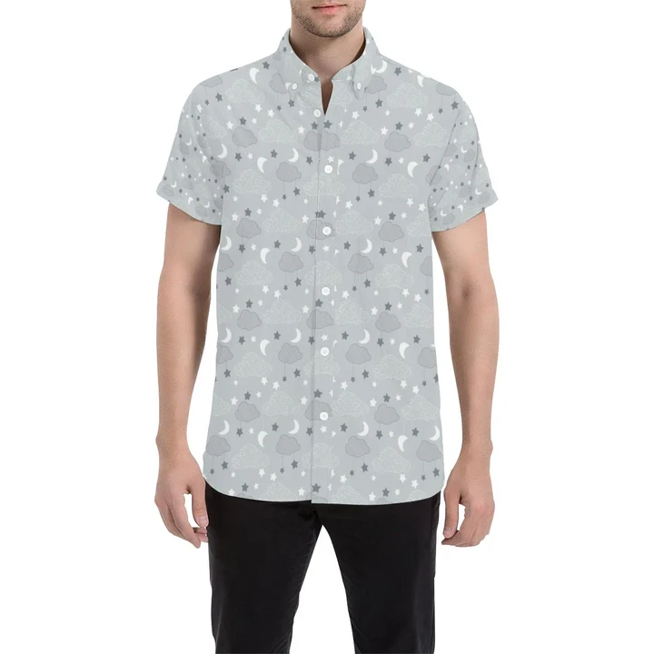 Cloud Pattern Print Design 04 3d Men's Button Up Shirt