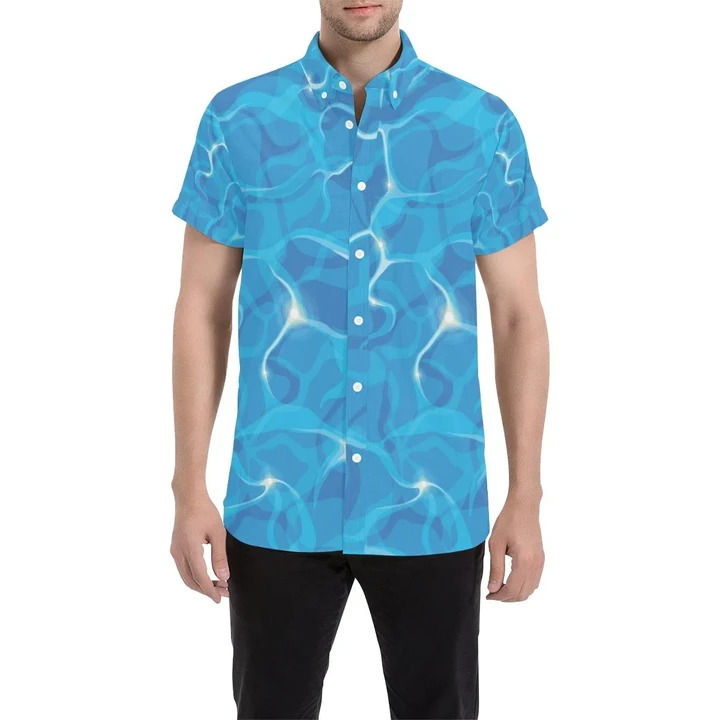 Ocean Reflex Pattern Print Design A02 3d Men's Button Up Shirt