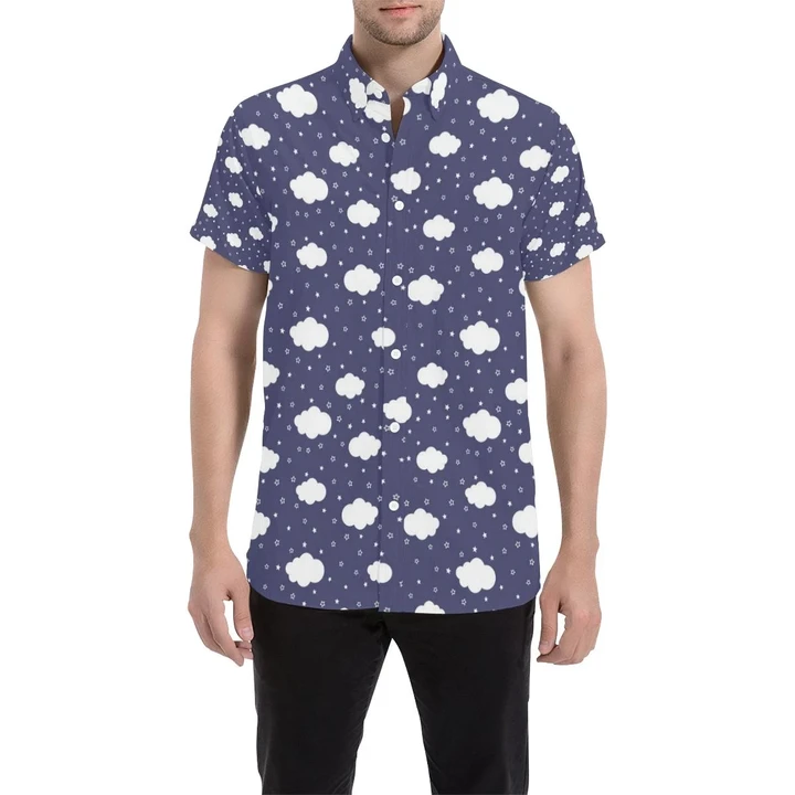 Cloud Pattern Print Design 03 3d Men's Button Up Shirt