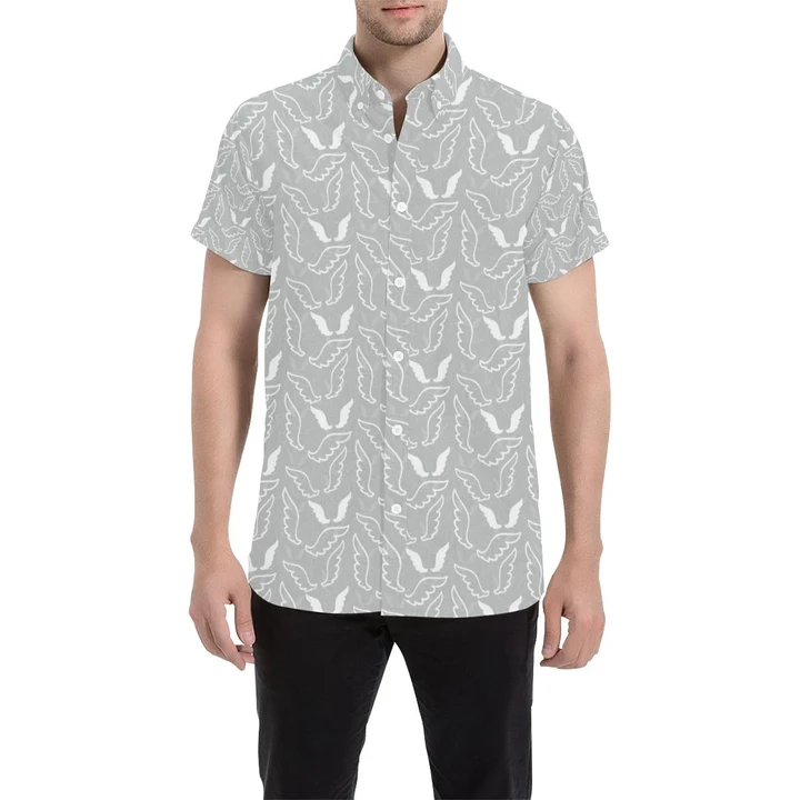 Angel Wings Pattern Print Design 01 3d Men's Button Up Shirt