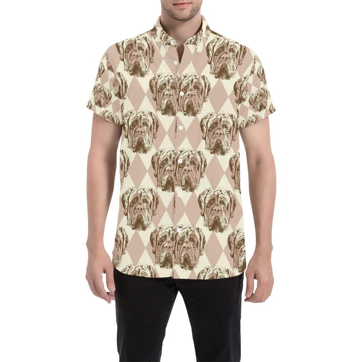 Mastiffs Pattern Print Design 01 3d Men's Button Up Shirt