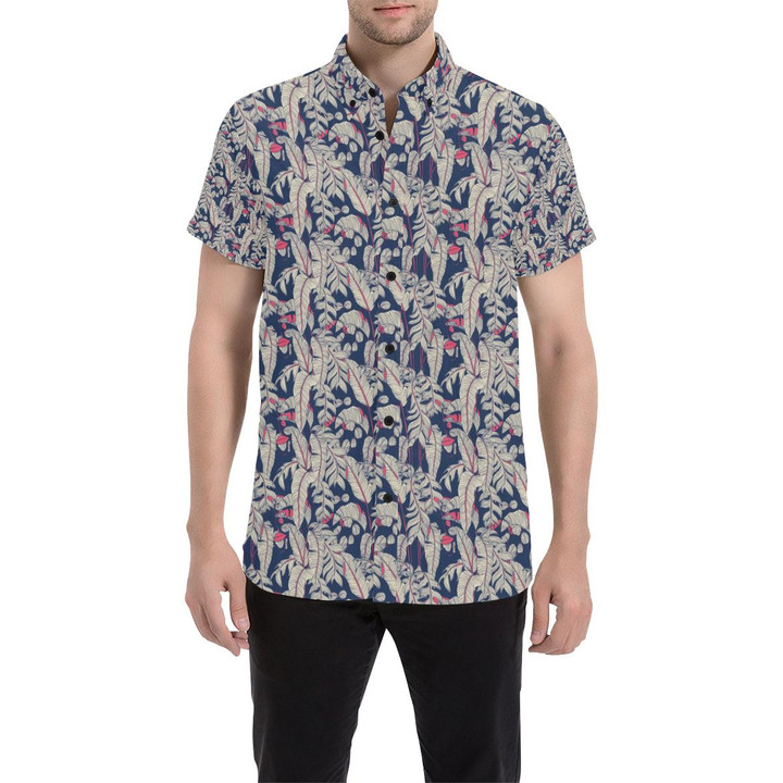 Bird Of Paradise Pattern Print Design 03 3d Men's Button Up Shirt