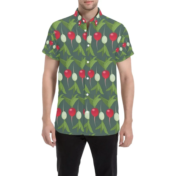 Radish Pattern Print Design A03 3d Men's Button Up Shirt