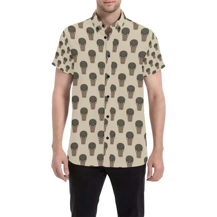 Platypus Pattern Print Design A03 3d Men's Button Up Shirt