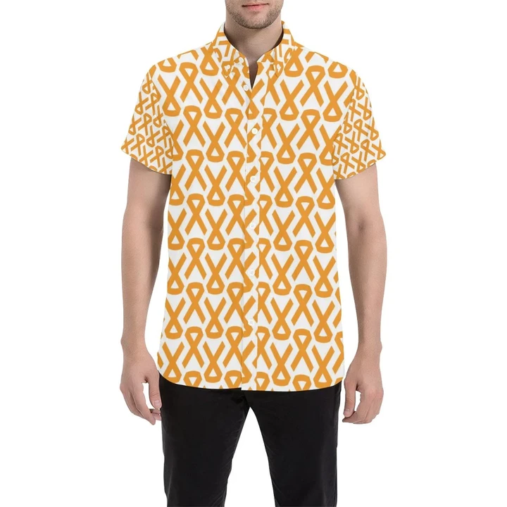 Appendix Cancer Pattern Print Design 02 3d Men's Button Up Shirt