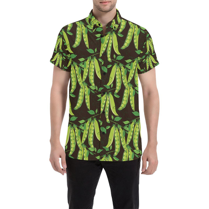 Peas Pattern Print Design A03 3d Men's Button Up Shirt