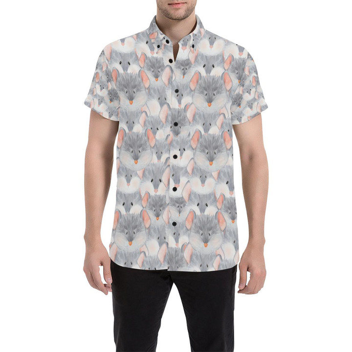 Rat Baby Pattern Print Design 02 3d Men's Button Up Shirt