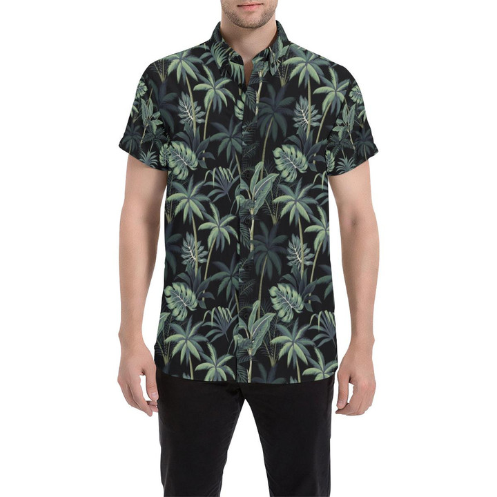 Rainforest Pattern Print Design Rf02 3d Men's Button Up Shirt