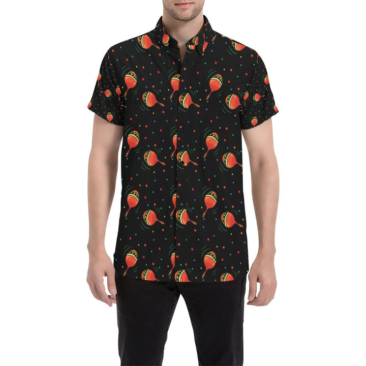 Maracas Pattern Print Design 03 3d Men's Button Up Shirt