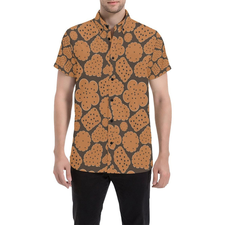 Cracker Pattern Print Design 01 3d Men's Button Up Shirt