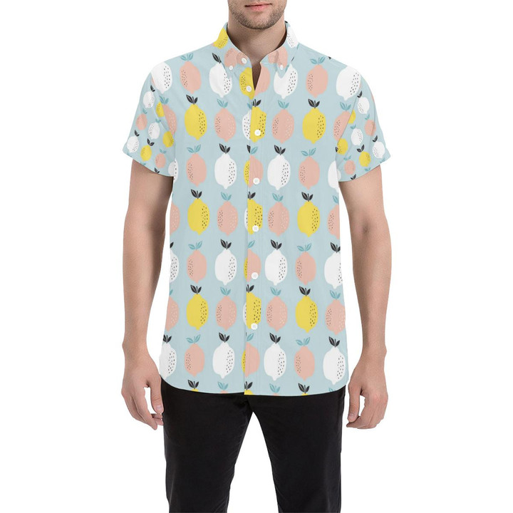 Citrus Pattern Print Design 03 3d Men's Button Up Shirt