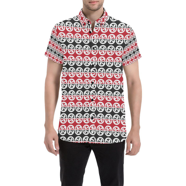Maori Classic Themed Design Print 3d Men's Button Up Shirt