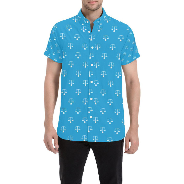 Libra Pattern Print Design 02 3d Men's Button Up Shirt