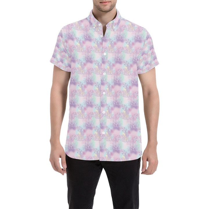 Aquarius Zodiac Pattern Print Design 01 3d Men's Button Up Shirt