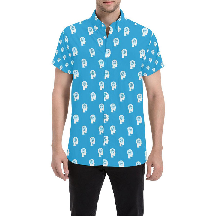 Psychology Pattern Print Design A03 3d Men's Button Up Shirt