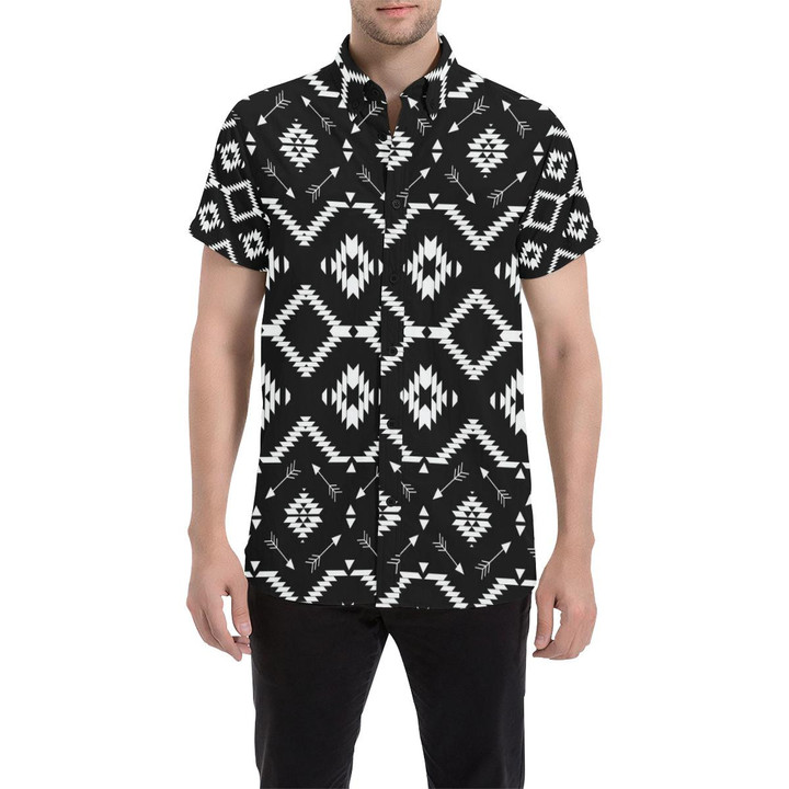Native Pattern Print Design A04 3d Men's Button Up Shirt