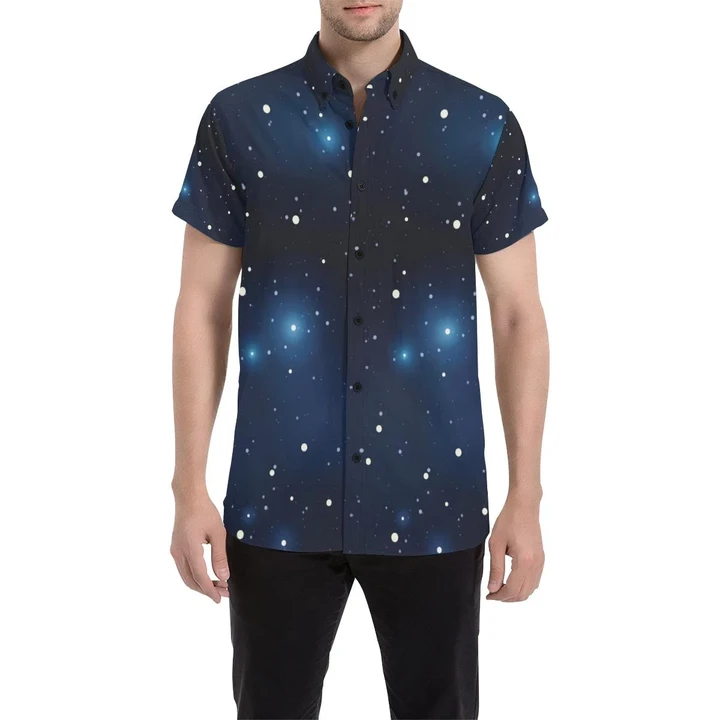 Night Sky Pattern Print Design A02 3d Men's Button Up Shirt