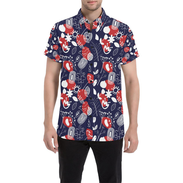 Nordic Pattern Print Design A02 3d Men's Button Up Shirt