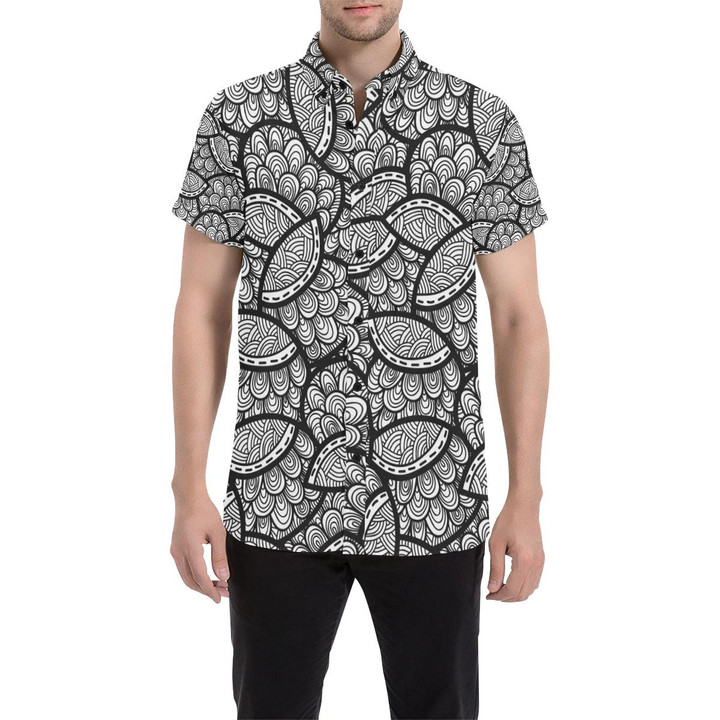 Polynesian Pattern Print Design A01 3d Men's Button Up Shirt
