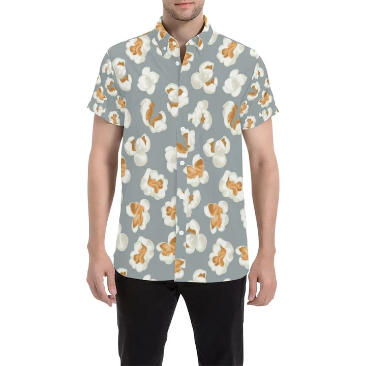 Popcorn Pattern Print Design A05 3d Men's Button Up Shirt