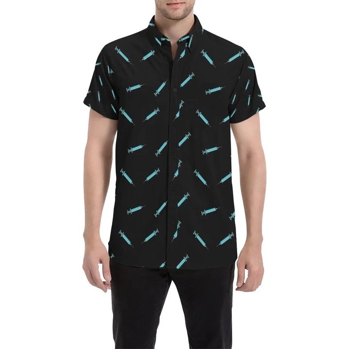 Phlebotomist Pattern Print Design A04 3d Men's Button Up Shirt