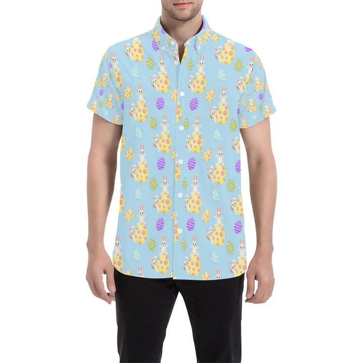 Easter Eggs Pattern Print Design Rb015 3d Men's Button Up Shirt