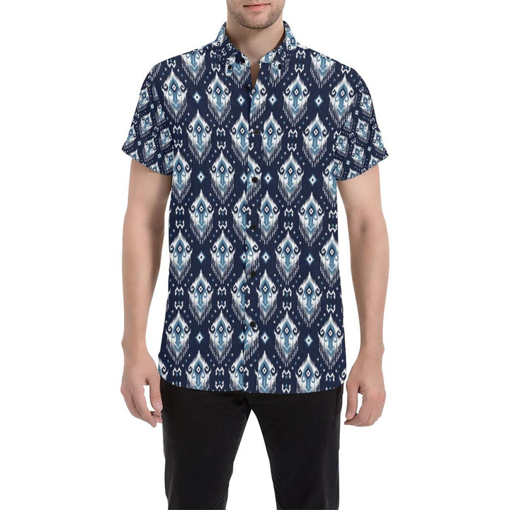 Ethnic Ornament Print Pattern 3D Men's Button Up Shirt