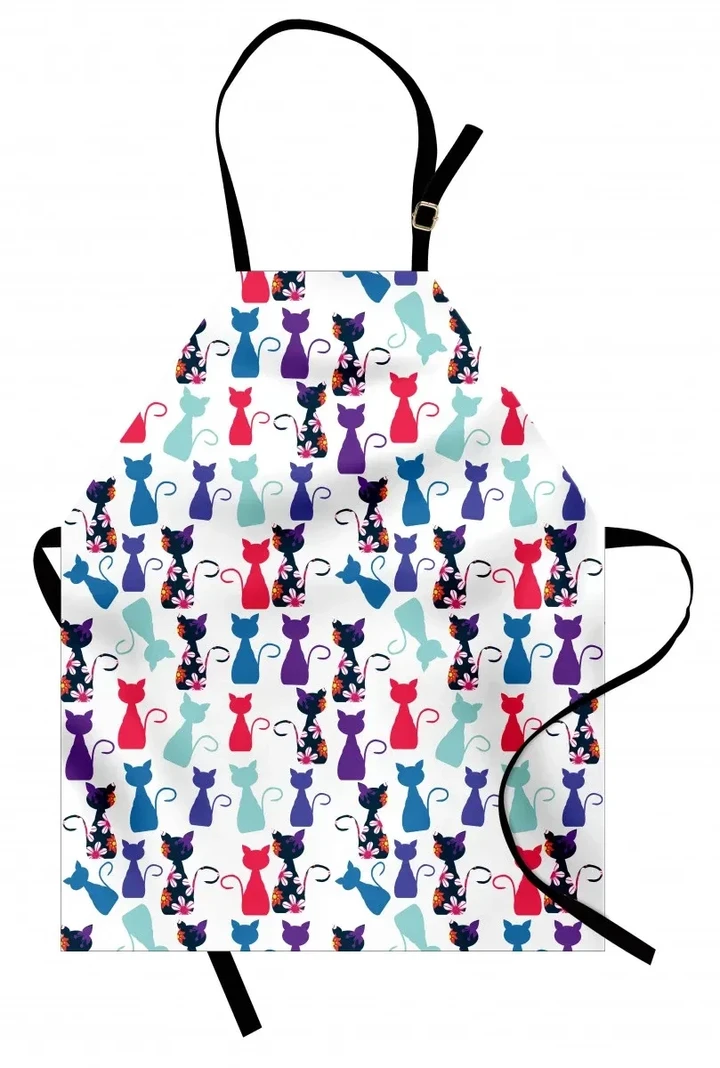 Baby Cats Flowers Colors Kitchen Apron