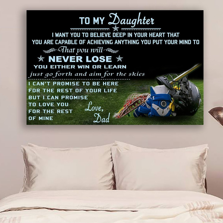 To My Daughter Never Lose You Either Win Or Learn Vertical Poster