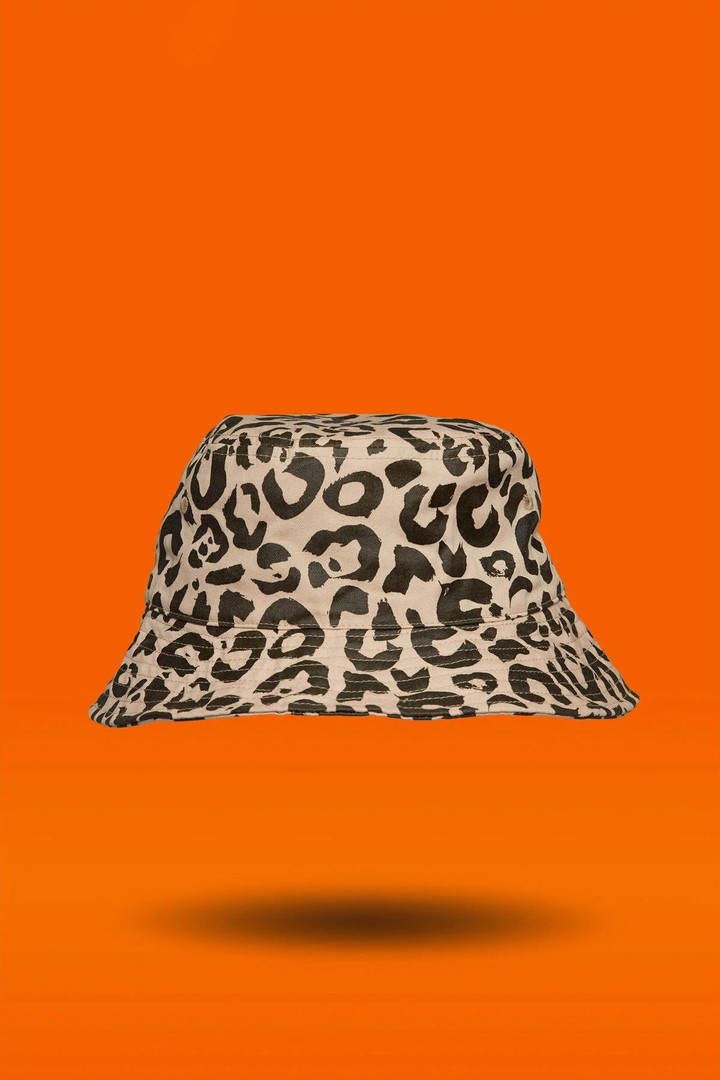 Leopard Skin Design Pattern Background Bucket Hat