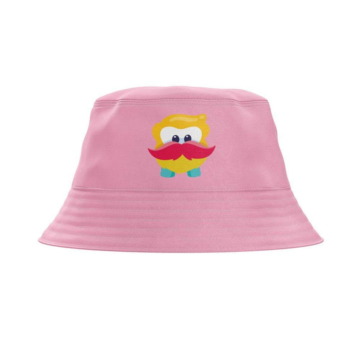 Big Mo Pattern Pink Background Bucket Hat