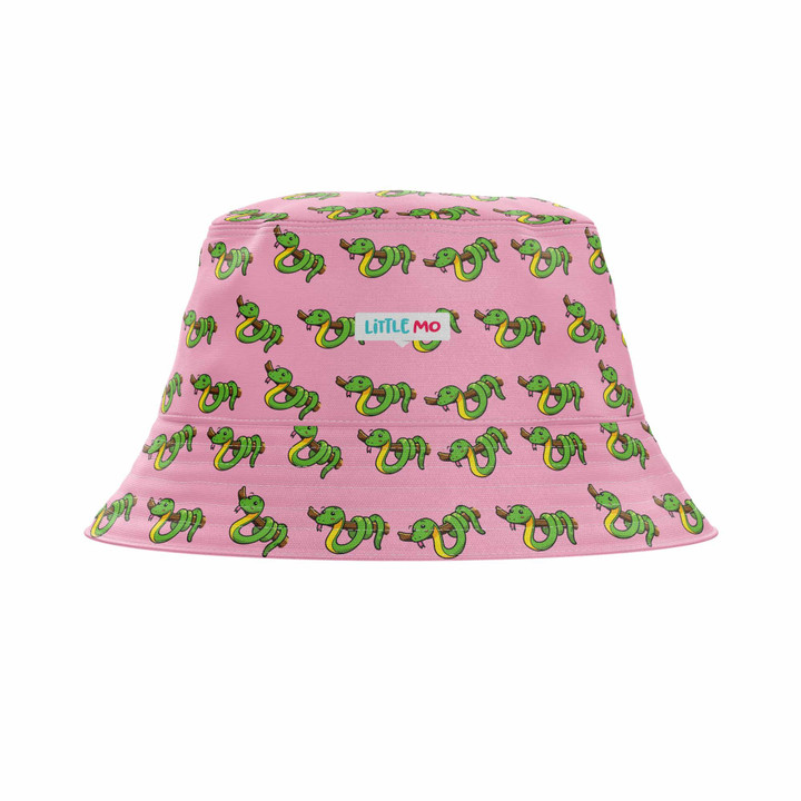 Brian Green Pattern Pink Background Bucket Hat
