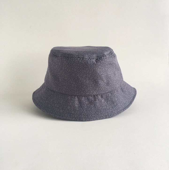 Grey Printed Simple Style Unisex Bucket Hat