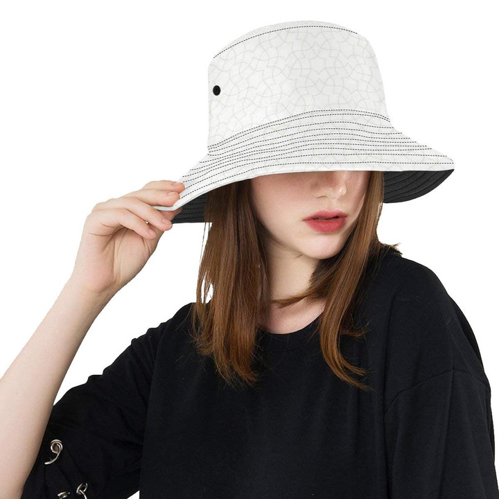 Arabic Design White Theme Unisex Bucket Hat