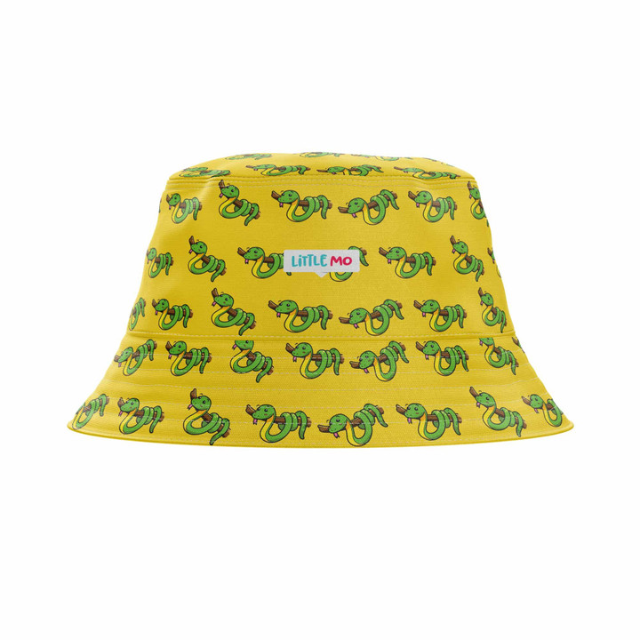 Brian Green Pattern Yellow Background Bucket Hat