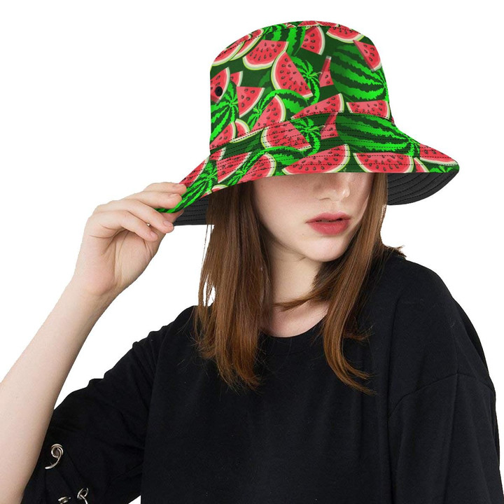 Watermelon Design Pattern Theme Unisex Bucket Hat