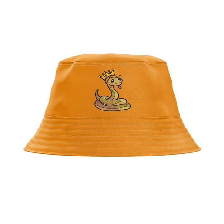 King Brown Orange Background Unisex Bucket Hat